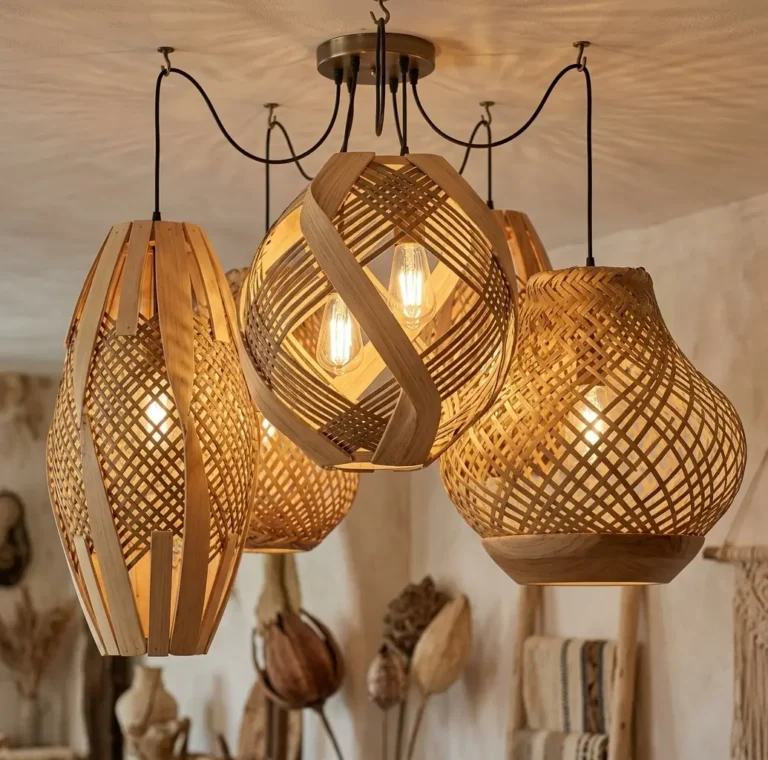 Handcrafted natural lamp shade from Indonesia