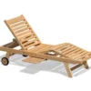 luxury teak sun lounger with arms