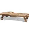 luxury teak sun lounger with arms